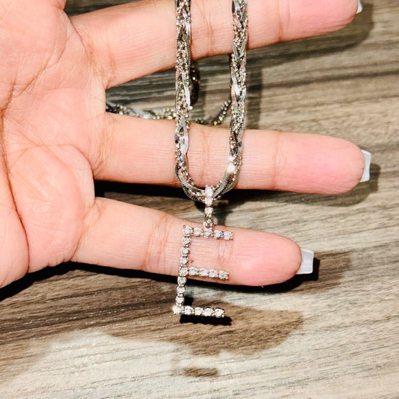 Real Diamond E Initial Charm Pendant NOT CZ Not fake! Bestselling Christmas Gift - Picture 11 of 11